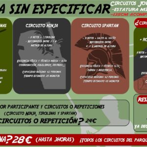 Reserva sin especificar para Circuitos Jóvenes y Adultos